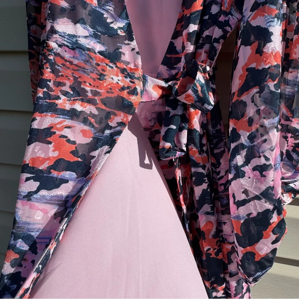 Hutch Anthropologie Lindie Wrap Maxi Dress Women’s Large Abstract Print Long